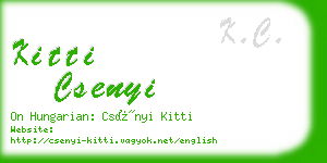 kitti csenyi business card